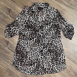 Cheetah print tunic- size XL